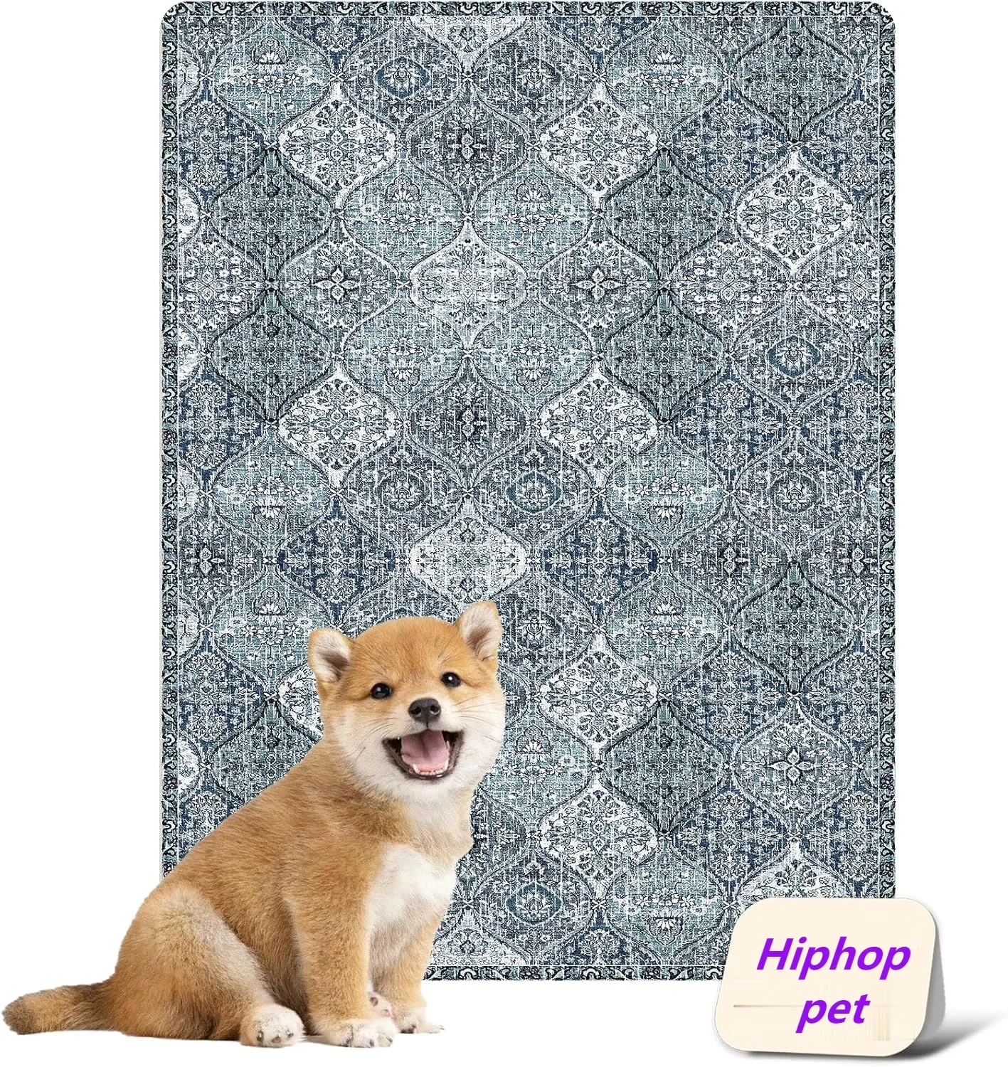 Hiphoppet New Design Bohemian Non-Slip Leak-Proof Washable Pee Training Pads for Dogs for Floors Stylish Pet Grooming Products