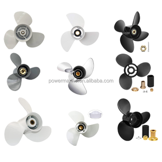 Power Marine Outboard Aluminum Marine Propeller for Boat 3 Blades 13-14'' Diameter for 50-130HP Engines