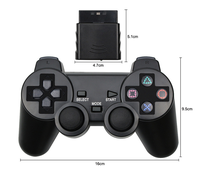 Manette de jeu sans fil FuYuanXin pour PS2, contrôleur 2,4 GHz, joystick à vibration, console