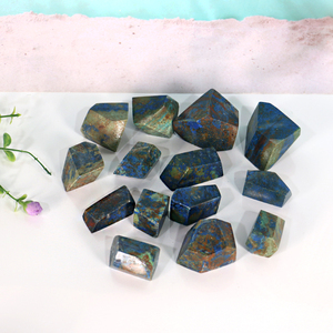 Pierres de cristal naturelles en vrac pour la guérison, pierres précieuses, cristaux d'azurite de forme libre pour la fabrication de bijoux - Product Image 1