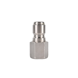 Adaptador de acero inoxidable de lavadora de presión Conector de limpiador de alta presión 3/8 "hembra + 3/8" enchufe QD - Product Image 2