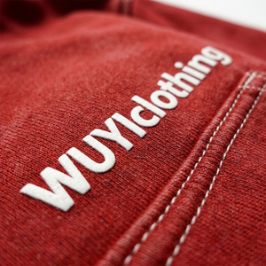 2026 Trend Vintage Red Acid Wash <b>Hoodie</b> Women Custom Logo Oversized Heavyweight Cotton Fleece Pullover Streetwear Sweatshirt - Product Image 5