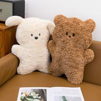 Oreiller en forme d'ours mignon, coussin de canapé, rembourrage en coton PP, décorations pour la maison, fourrure, cadeau d'anniversaire pour étudiants, petite amie, filles