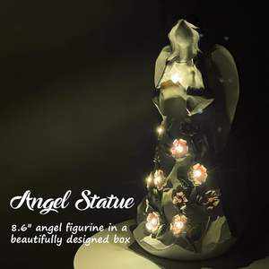 Figura de Ángel Guardián con Luz de Estrella, Funciona con Pilas, Estatua de Resina Decorativa con Función de Temporizador, Regalo de Cumpleaños para <span class=keywords><strong>Abuela</strong></span> - Product Image 3