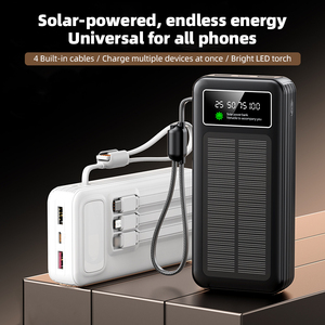 Banco de Energía Solar de Alta Capacidad 20000mah PD 22.5W con 4 Cables Integrados y Pantalla Digital - Product Image 2