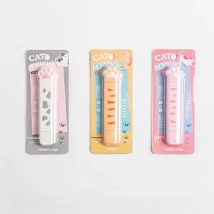 女の子向けのドットグルーと可愛い猫の足デザインのツーインワン修正テープ - Product Image 6
