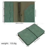 Couverture de carnet en cuir, étui de protection pour journal de voyage avec bande élastique, pochette multi-cartes, couverture de planificateur rechargeable