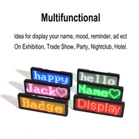 Message clignotant boîtes de nuit alimentées par batterie led plaque signalétique led défilement texte affichage signe hôtel serveur badge