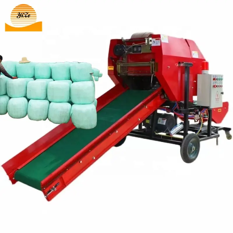 Automatische Futter Silage Ballen presse Silage Mais Heu Gras Ballen presse Futter Verpackungs maschine