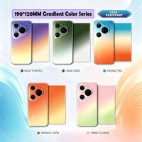 FONLYU Films de protection arrière dégradés 190*120mm semi-transparents pour téléphones, autocollants décoratifs pour machine de découpe illimitée