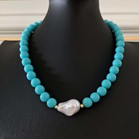 Collier superposé BD-B10107 avec perles turquoise, cristaux émeraude et breloques en perles, fait main, style vintage, bijoux pour femme