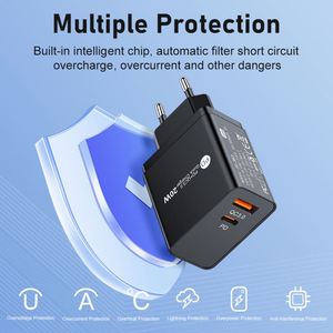 PD20W QC3.0 Fast Charging Wall <b>Charger</b> with Type-<b>C</b> Laptop & Phone Adapter US/EU/UK <b>Plugs</b> Hot Selling - Product Image 3