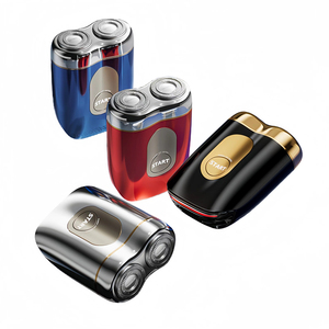 Rasoir portable à double lame de qualité supérieure pour hommes, étanche IPX7, rechargeable, avec sac de voyage, mini rasoir pour la barbe, utilisation en hôtel - Product Image 1