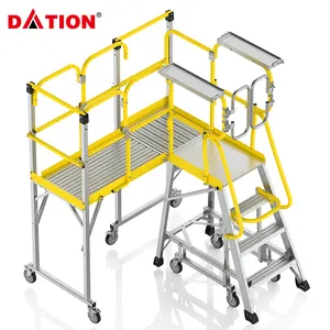 Catwalks Workshop Heavy Aluminum Platform Mobile Work Platform Catwalks Stairway Step Ladder Walkways Transfer Maintenance Platform