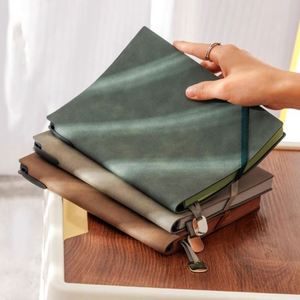 <b>A3</b> Spiral Polyurethane Leather Address Book Softcover High Elasticity Pen Holder with Lining Thick <b>Paper</b> 80 Sheets Promotional - Product Image 1