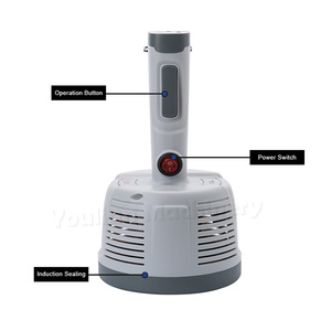 Machine <span class=keywords><strong>de</strong></span> scellage par induction semi-automatique portative DGYF-400 à refroidissement par <span class=keywords><strong>gaz</strong></span> <span class=keywords><strong>pour</strong></span> le scellage thermique des bouteilles en plastique, des pots et des capsules en aluminium - Product Image 3