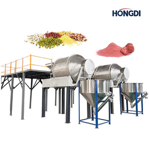 Mezcladora de Tambor Grande Automática HONGDI Modelo Doble 1600 con Plataforma de Carga de Silo, Línea de Producción de Mezcla a Gran Escala 380V/220V - Product Image 2