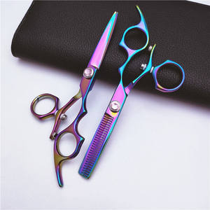 Ciseaux à cheveux Suzhou 5,5 pouces pour droitiers, lame standard, usage professionnel, qualité export, finition colorée, modèle FT - Product Image 3