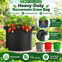 Sac de culture en tissu non tissé avec poignées robustes, pot de plantation à élagage aérien, 10 et 20 gallons, pour légumes de jardin, directement de l'usine