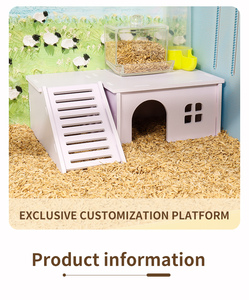 Cage à hamster colorée avec fenêtre en acrylique, petit habitat pour animaux de compagnie, maison pour hamster, cochon d'Inde, hérisson - Product Image 3