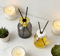 Vente chaude Luxe 180-220ml Bouteille d'aromathérapie en verre de style moderne Diffuseur de haute qualité et bouteille d'emballage