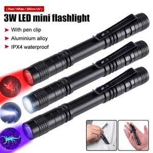 Mini linterna LED con pilas AAA, luz portátil tipo bolígrafo, alta intensidad, uso en exteriores y en el hogar, cuerpo de aleación de aluminio - Product Image 4