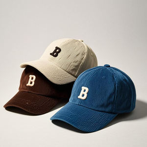 หมวกเบสบอลปรับได้สำหรับทุกเพศผ้าฝ้าย100% วินเทจผ้าลูกฟูกปักลายได้3D ตามต้องการ - Product Image 4