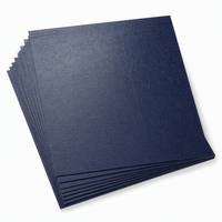 Papier simili cuir bleu marine 250 g/m² à grain de lin, couché UV haute brillance pour emballage d'électronique, boîte cadeau, feuille et rouleau