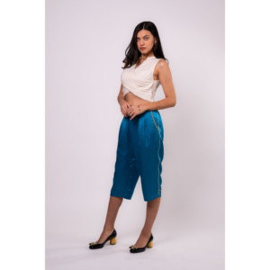 Culottes en satin ornées de chaînes de saphirs Brangio Luxe - Product Image 1