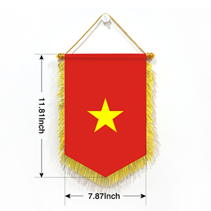 Wholesale <b>Mini</b> Pennant Car Flags 20x30cm Vietnam Wall Decor Small Ornaments Hanging Digital <b>Printing</b> - Product Image 2