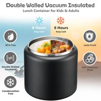 BABHAMNESS 26oz Boîte à lunch isotherme portable pour soupes et aliments chauds, pour enfants, 1 compartiment, large ouverture, anti-fuite, en acier inoxydable