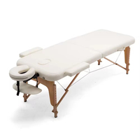 Leichtgewichtiges, höhenverstellbares, robustes Holzgestell, 2-teilige, faltbare, tragbare Massageliege für Gesichtsbehandlungen und Spa