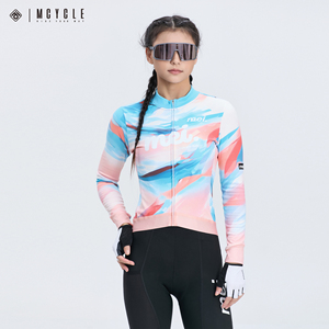 Mcycle OEM ODM Maillot thermique de cyclisme pour femmes Logo personnalisé Manches longues Vêtements d'<span class=keywords><strong>hiver</strong></span> en polaire respirante Vêtements de vélo - Product Image 3