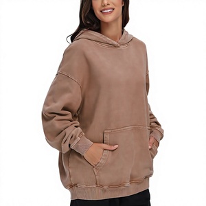Nouvel arrivage : Sweat à capuche femme délavé à l'acide, design optimal, service OEM, streetwear, en gros, personnalisable - Product Image 1