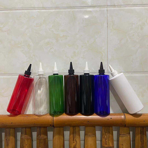 Bouteille en plastique PET Hengjian 500 ml blanche, marron, verte, noire pour emballage de produits de soin de la peau et des cheveux, flacon souple pour huile et shampoing avec bouchon à vis - Product Image 3