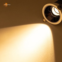 Projecteurs LED COB encastrés anti-éblouissement à CRI élevé 220V pour hôtels, villas et usage domestique, en aluminium, design moderne et minimaliste