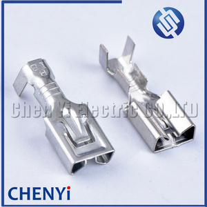 50 pièces de connecteurs de câbles automobiles en laiton étamé à sertir, bornes femelles de 6,3 mm, connecteurs de câbles automobiles, broches métalliques 7116-2873 - Product Image 1