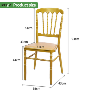 Chaises style bambou cristal clair pour mariages et banquets Chaises à dossier rond pour hôtels et restaurants - Product Image 3