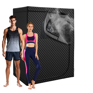 Tente de sauna vapeur pleine grandeur portable pour spa corporel à <span class=keywords><strong>domicile</strong></span>, 2 personnes, avec générateur d'infrarouge lointain et lampe de luminothérapie rouge, boîte de sauna étanche - Product Image 1