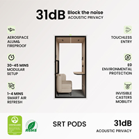 Cabines de bureau acoustiques insonorisées personnalisées, cabines téléphoniques insonorisées, postes de travail modulaires pour projets de bureaux à grande échelle