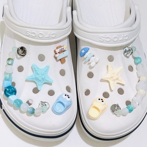 Vente Flash : Accessoires de <span class=keywords><strong>Chaussures</strong></span> à Chaîne Perlée, Breloques Bling Étoile de Mer Bleue pour Sabots Crocs - Product Image 2