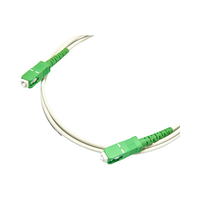 Jaket serat optik putih, 1M SC/APC-SC/APC Mode tunggal OS2 9/125um Simplex 2.0mm OD LSZH jaket ketat untuk WiFi 5G