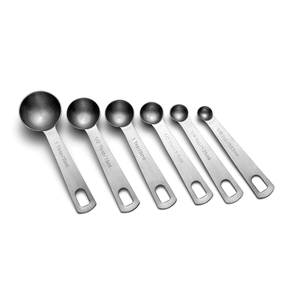 <span class=keywords><strong>Breal</strong></span>-Tazas de medición de acero inoxidable, juego de cucharas de medición para cocina, 6 piezas - Product Image 2
