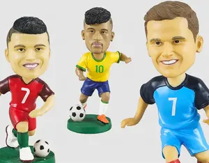 Manufacturer Custom bobblehead card dashboard Football star gifts messi souvenirs Car accessories resin ornaments