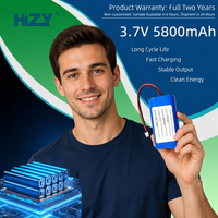 Paket Baterai Lithium-ion 3.7V 18650 5800mAh yang Dapat Disesuaikan dan Dapat Diisi Ulang, Cocok untuk Elektronik Industri, Konsumen & Luar Ruangan