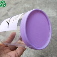 Emballage en plastique cylindrique chinois, emballage cadeau en acétate, tube en PVC souple transparent