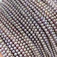 Perles de culture d'eau douce naturelles en gros, colorées, rondes, 4-5 mm, haute brillance, bijoux Zhuji pour la fabrication de bijoux
