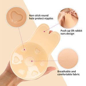 Copricapezzoli Adesivi in Spugna Invisibili Push-up <span class=keywords><strong>Senza</strong></span> <span class=keywords><strong>Spalline</strong></span> Traspiranti a Forma di Coniglio <span class=keywords><strong>Senza</strong></span> Schienale Gel Solleva Seno <span class=keywords><strong>Reggiseno</strong></span> <span class=keywords><strong>Adesivo</strong></span> da Donna - Product Image 3