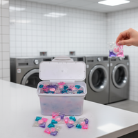 Offre Spéciale : Capsules de Lessive Écologiques 5-en-1 Parfum Floral 8g pour Lavage de Vêtements