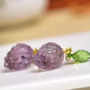 Natural Stone High Quality Amethyst Strawberry Crystal Carvings For Gifts Home Decoration